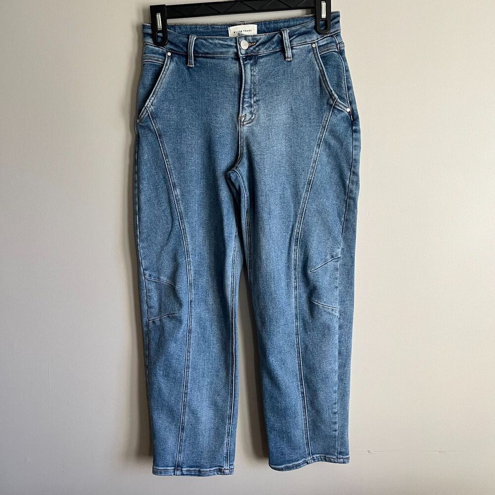 Risen Jeans Slouchy Barrel Jeans Women's 7 Crop Seam Horseshoe PGA21249